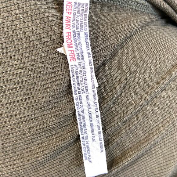 Intimately Free People Green Long Sleeves V Neck Pullover Top Large - Picture 6 of 7